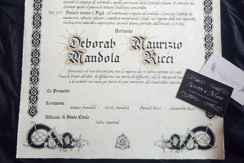 Certificato matrimoniale
