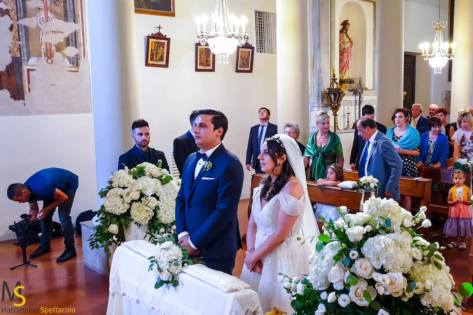 La postazione in chiesa