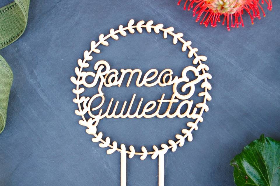 Cake topper laser cut plexy