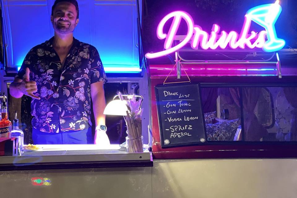 The boxbus cocktail bar