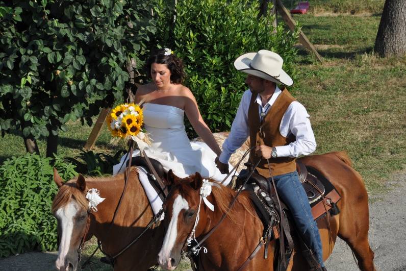 I nostri sposi a cavallo