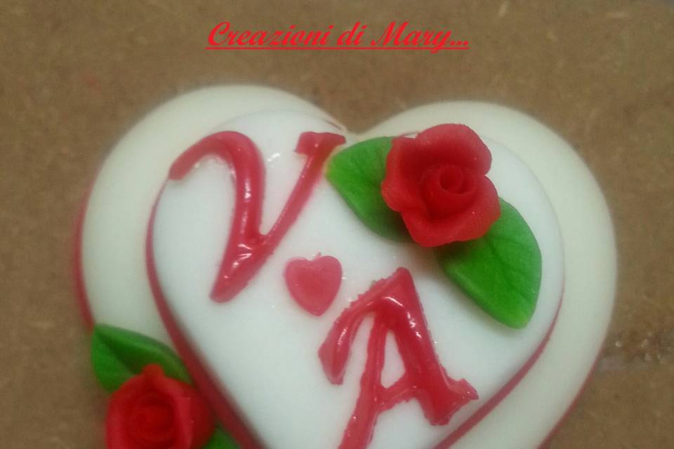 Mini wedding cake cuore