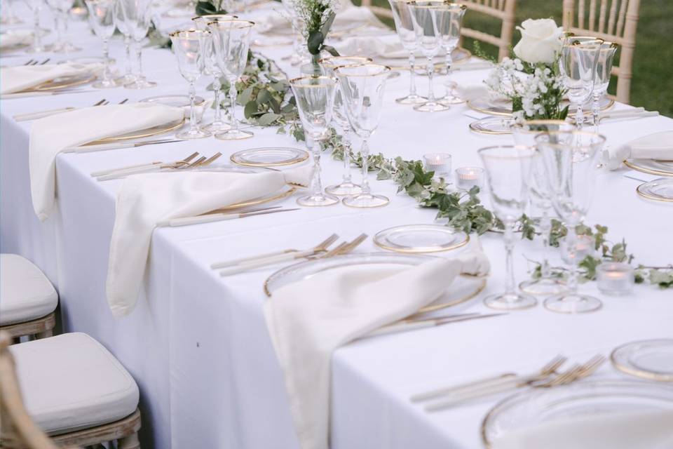 Wedding dinner outdoor