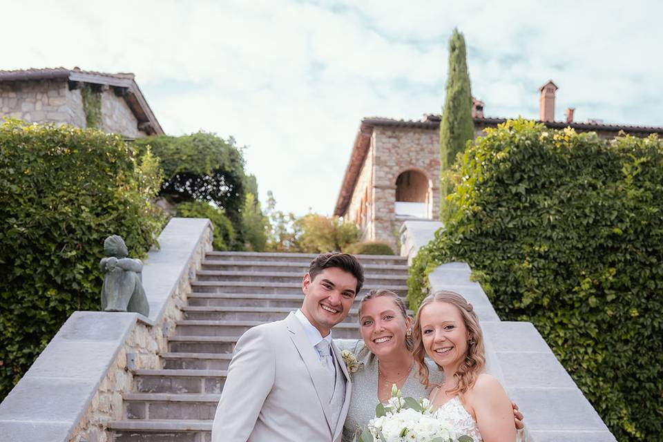 Wedding planner and couple