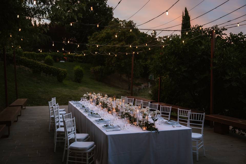 Intimate wedding dinner