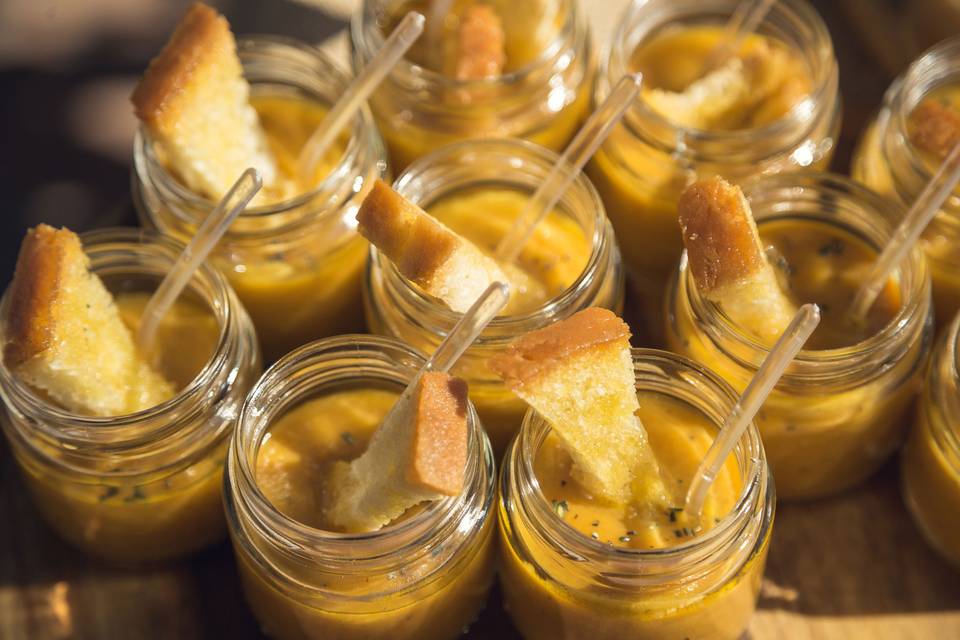 Finger di zucca e crostini