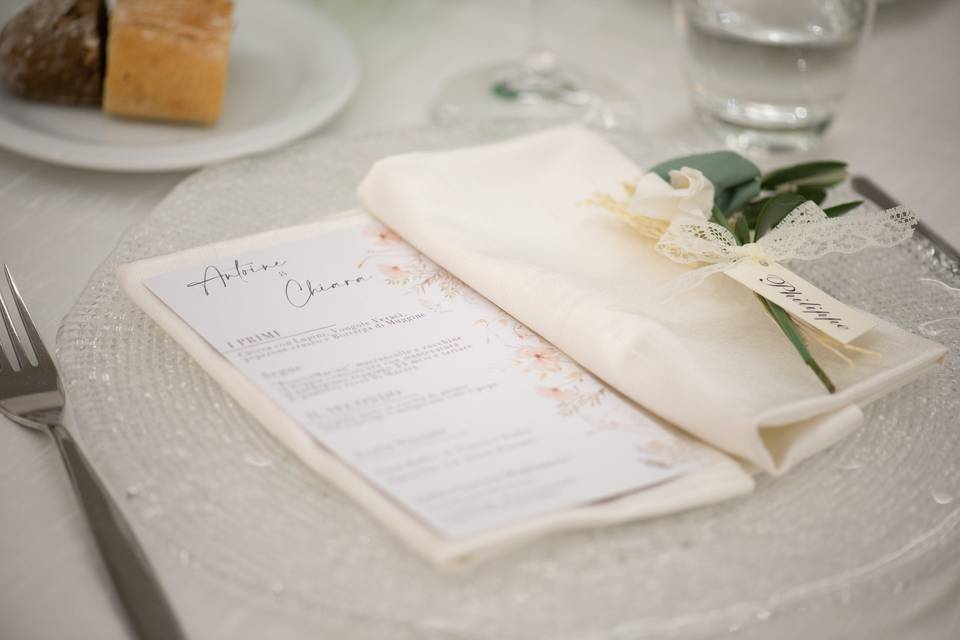 Segnaposto e menu