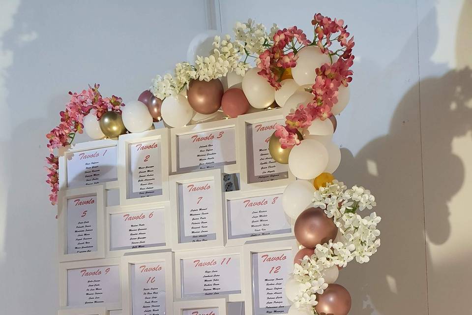 Tableau mariage balloon