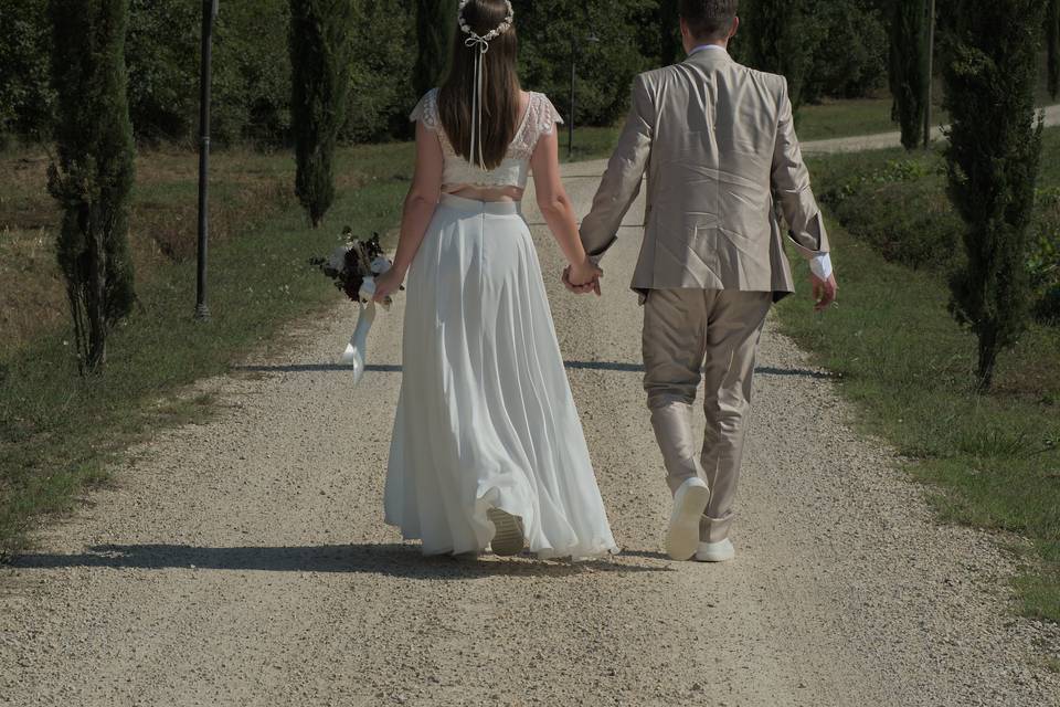 Viale dei cipressi in Toscana