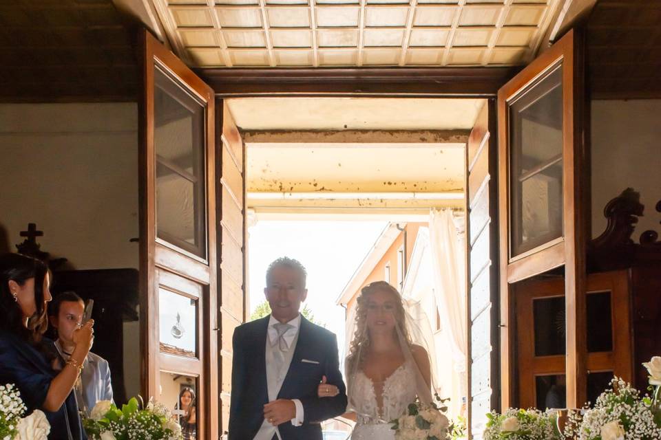 L'ingresso con papà