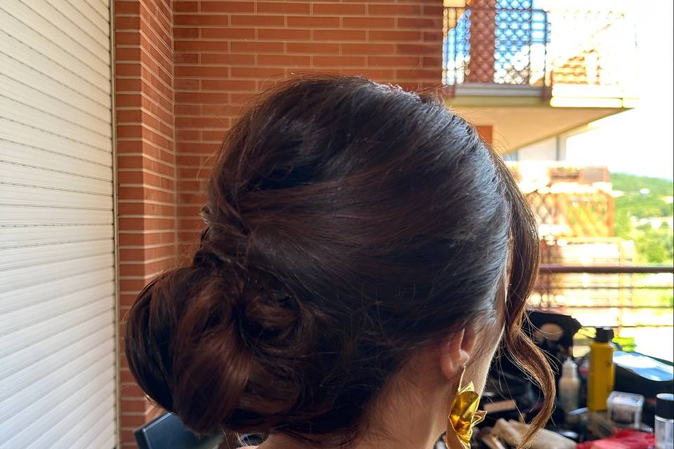 Low bun Hair cerimonia