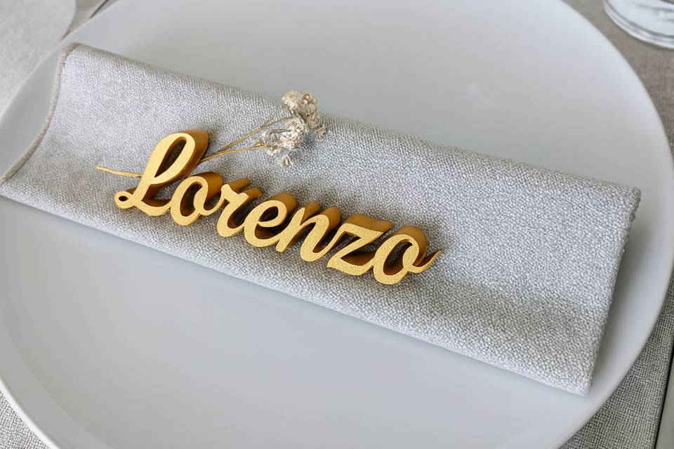 Segnaposto personalizzabile