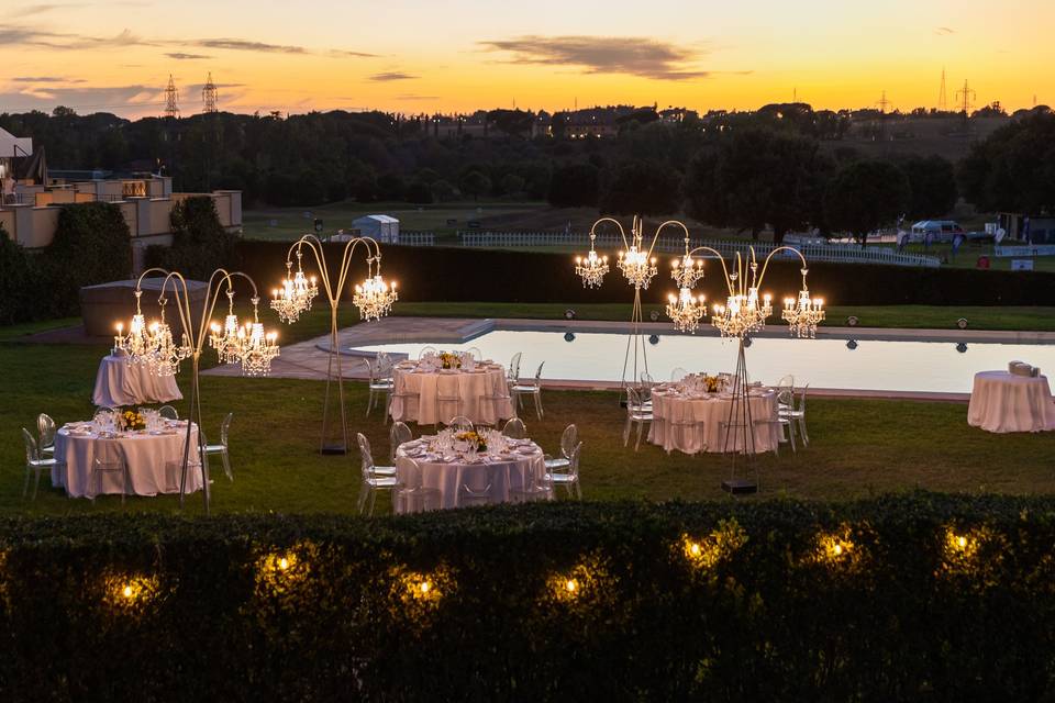 Cena in piscina