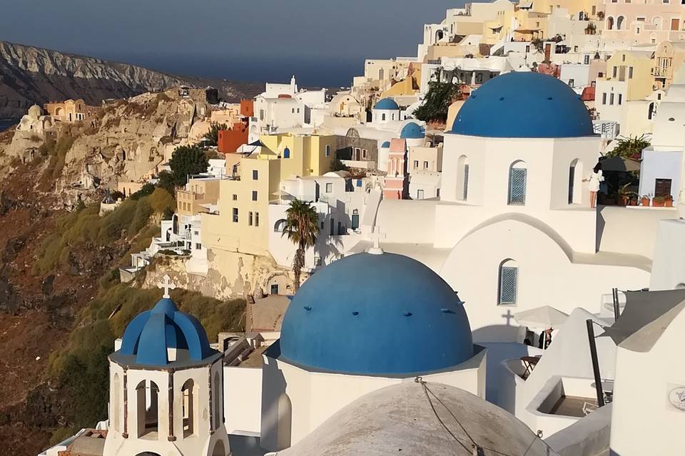 Santorini: azzurro cielo