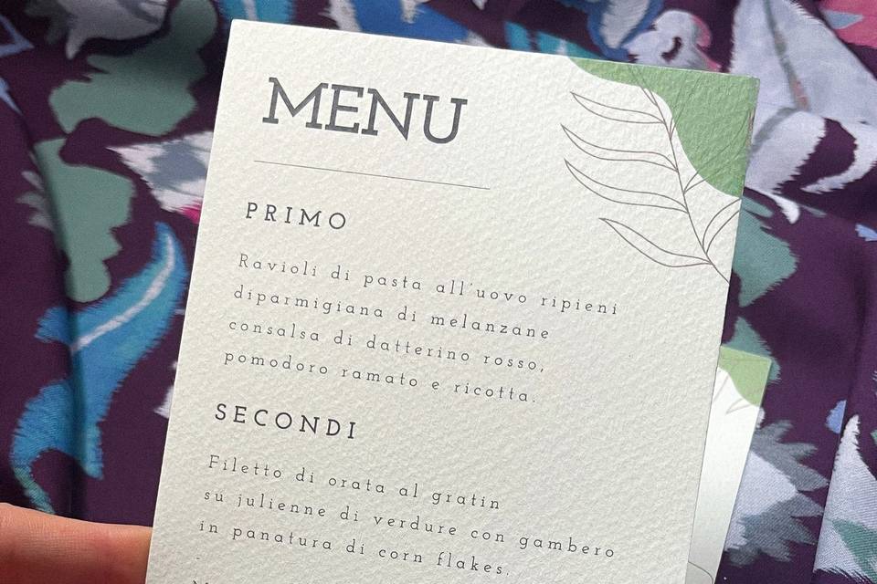 Wedding Menu Astratto