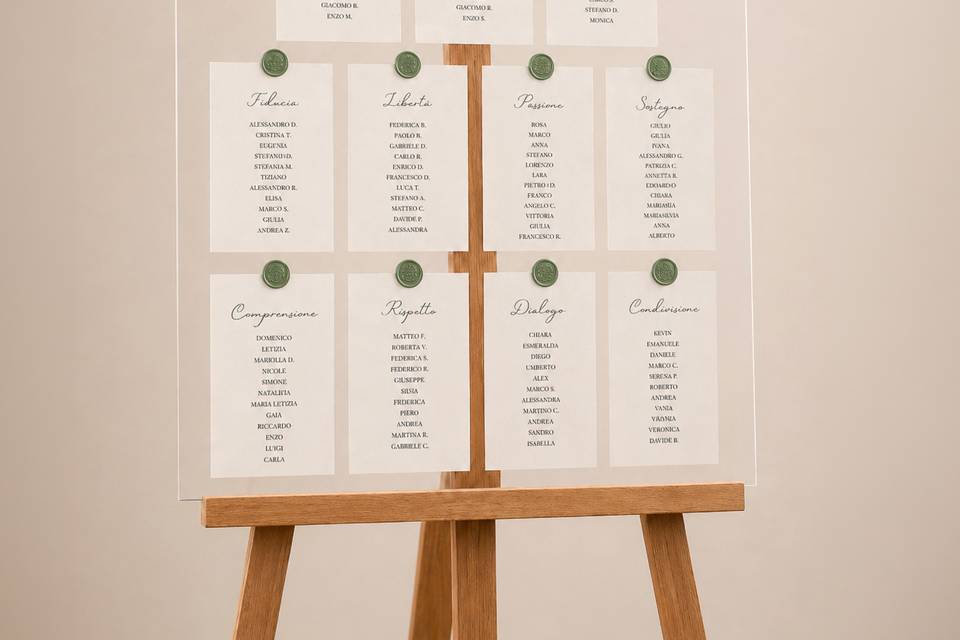 Tableau de Mariage Trasparente