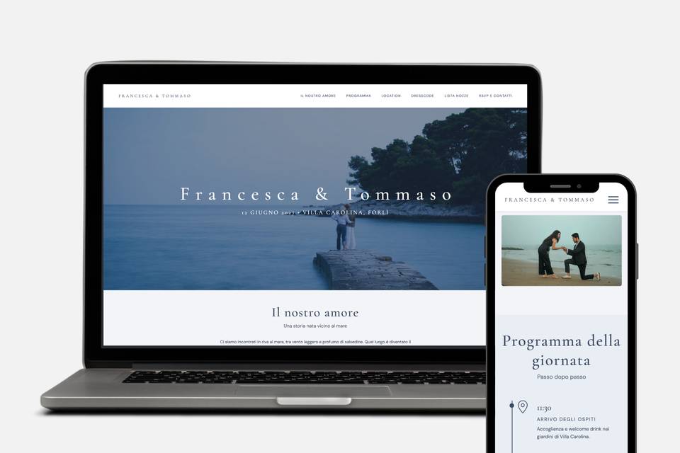 Sito web matrimonio - modello2