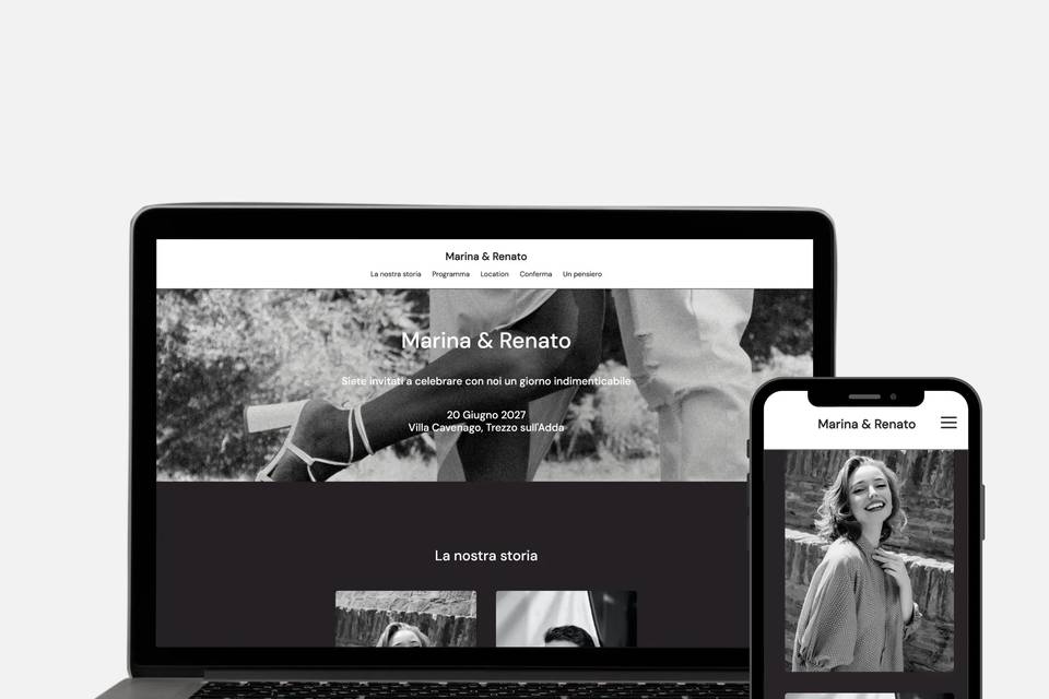 Sito web matrimonio - modello3