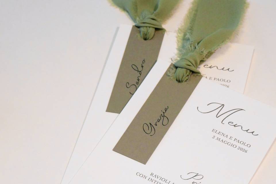 Menu e segnaposto
