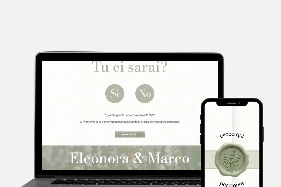 Sito web matrimonio - modello4