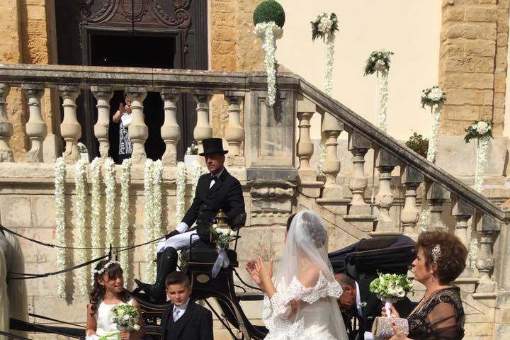 Arrivo in chiesa