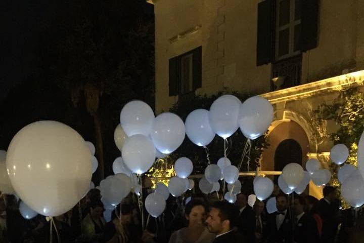 Volata con palloncini a led