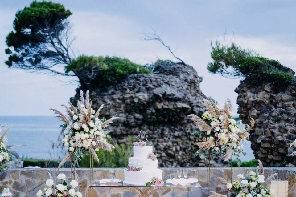 Roman ruins as a background