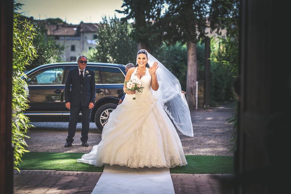 Arrivo sposa Colle di Valdelsa