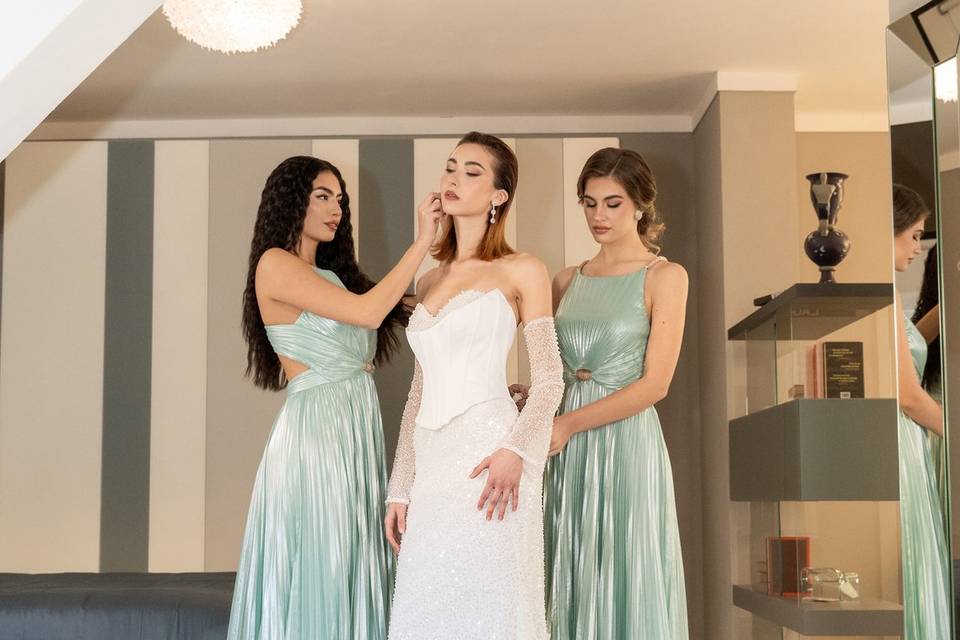 Sposa e damigelle