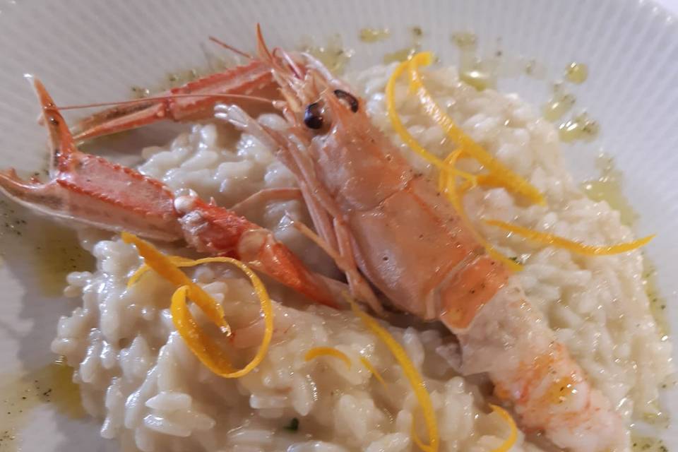 Risotto scampi e agrumi