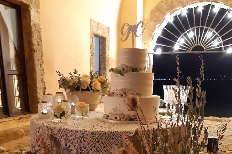 Torta stile country chic