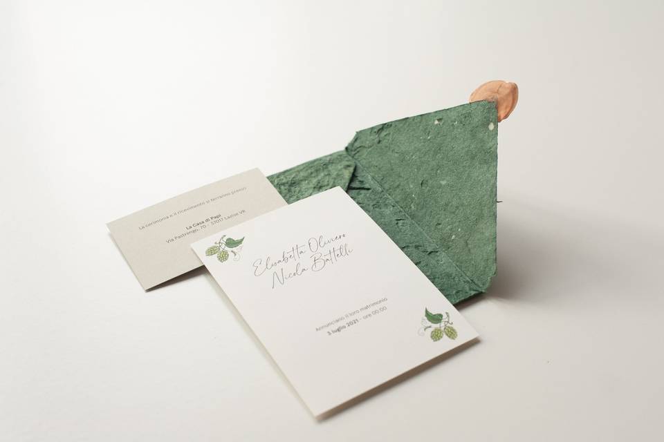 Carta fatta a mano verde
