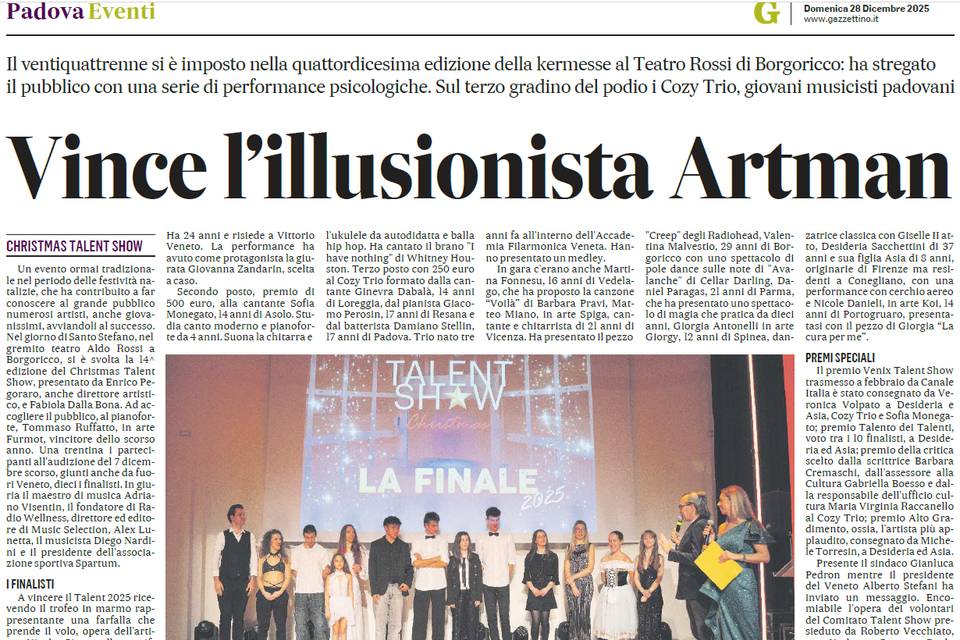Vittoria al Christmas Talent