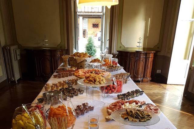 Antipasto a buffet in villa