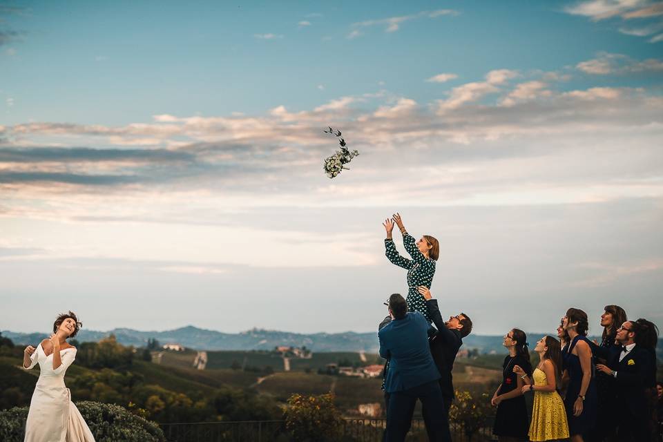 Lancio del bouquet