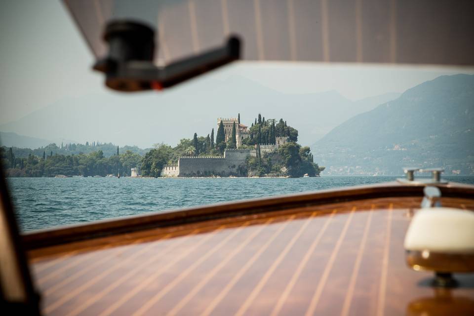 Lake garda boat island