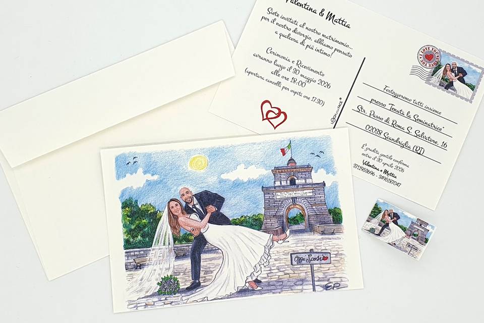 Pacchetto Invito Cartolina