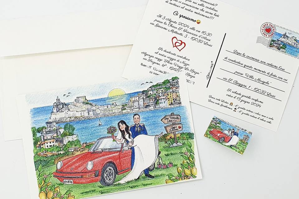 Pacchetto Invito Cartolina
