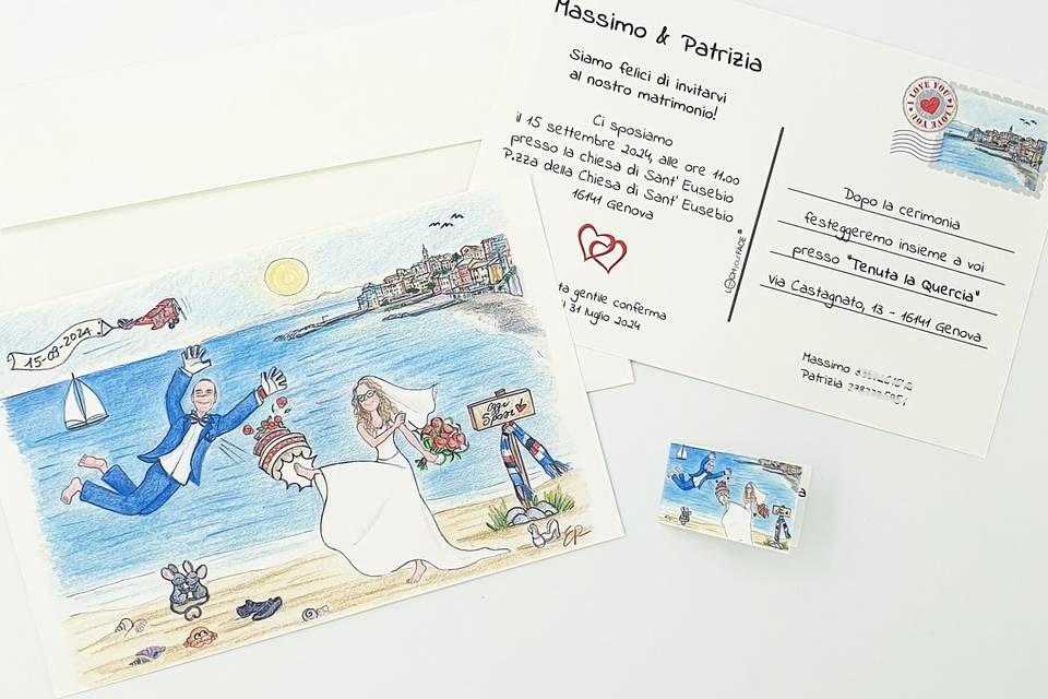 Pacchetto Invito Cartolina