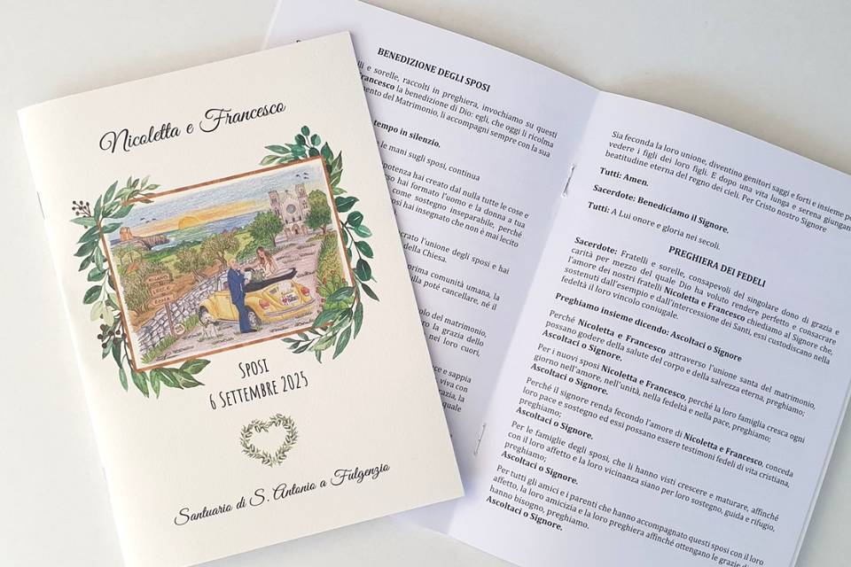 Libretto Messa con disegno