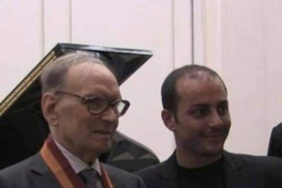 Federico con E. Morricone