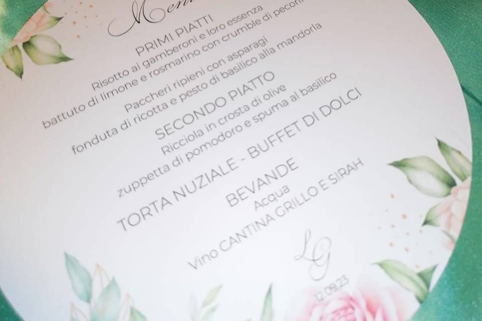 Menu floreale