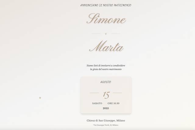 Sito web e inviti