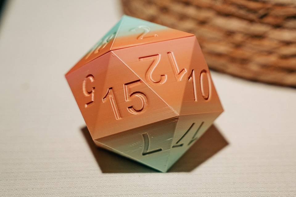 1. Bomboniera D20 in stampa 3D