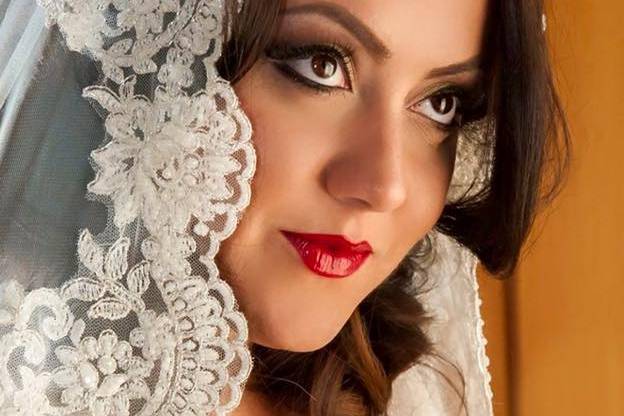 Prima e dopo il makeu-up sposa