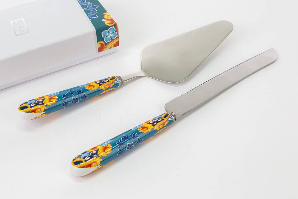 Coltello e paletta da torta