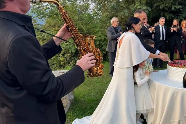 Sax wedding cake