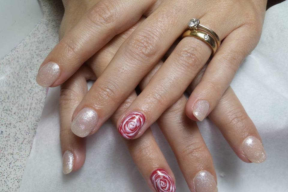 Copertura in gel con rose