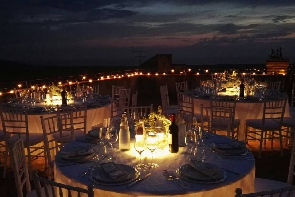 La cena in terrazza