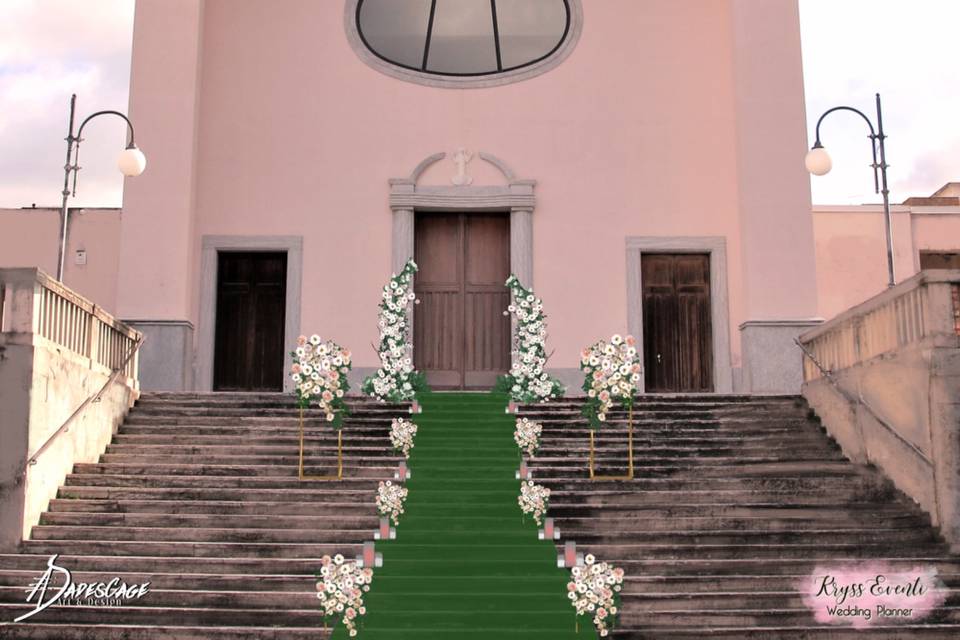 Allestimento fiori chiesa